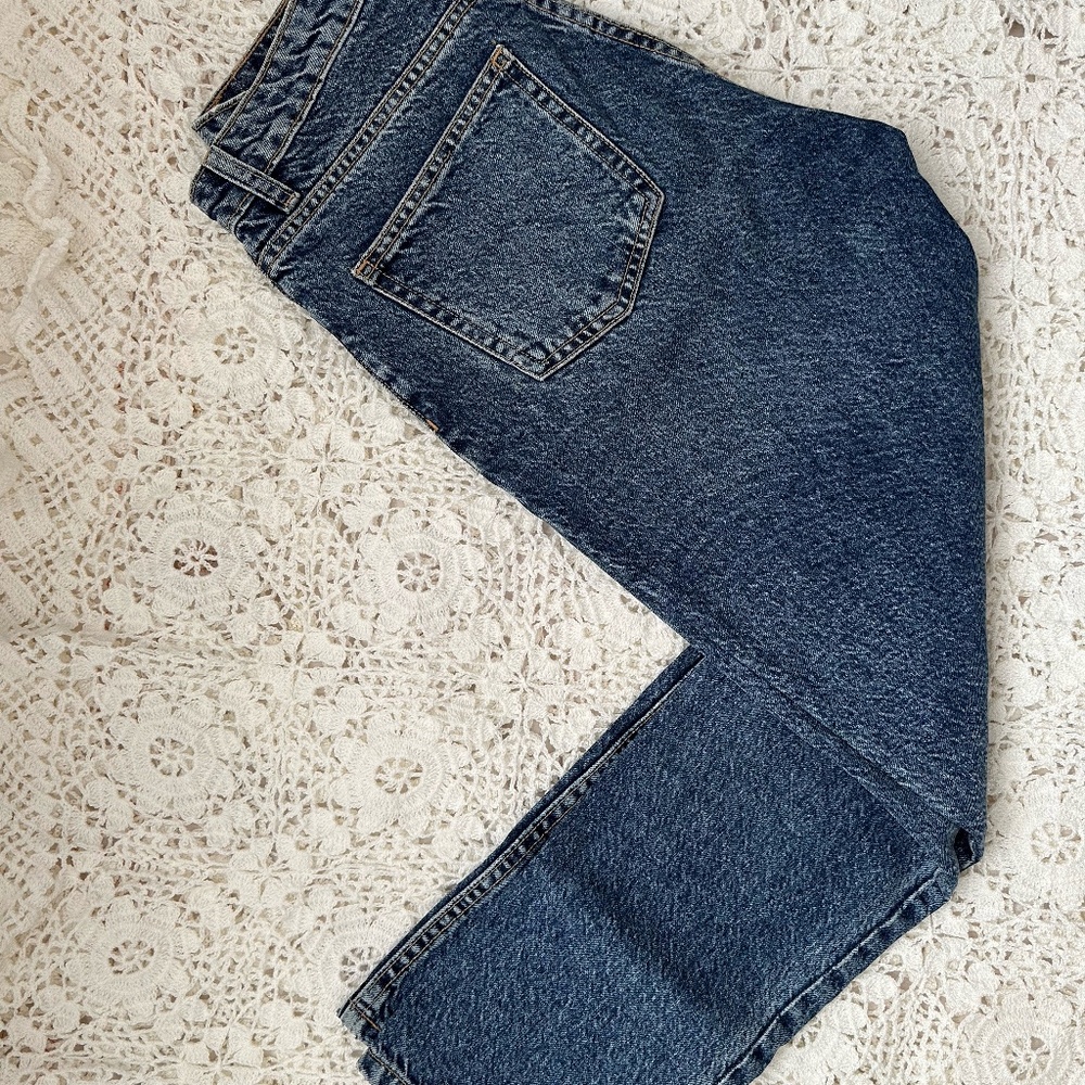 Zara Dark Blue Mom Jeans